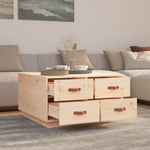 Salontafel 80X80X45 Cm Massief Grenenhout