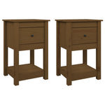 Nachtkastjes 40X35X61,5 Cm Massief Grenenhout