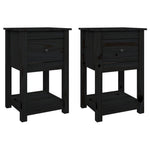 Nachtkastjes 40X35X61,5 Cm Massief Grenenhout