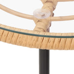 Eettafel Ø80 Cm Gehard Glas En Staal