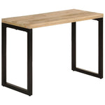 Eettafel/Bureau Met Stalen Poten Massief Hout