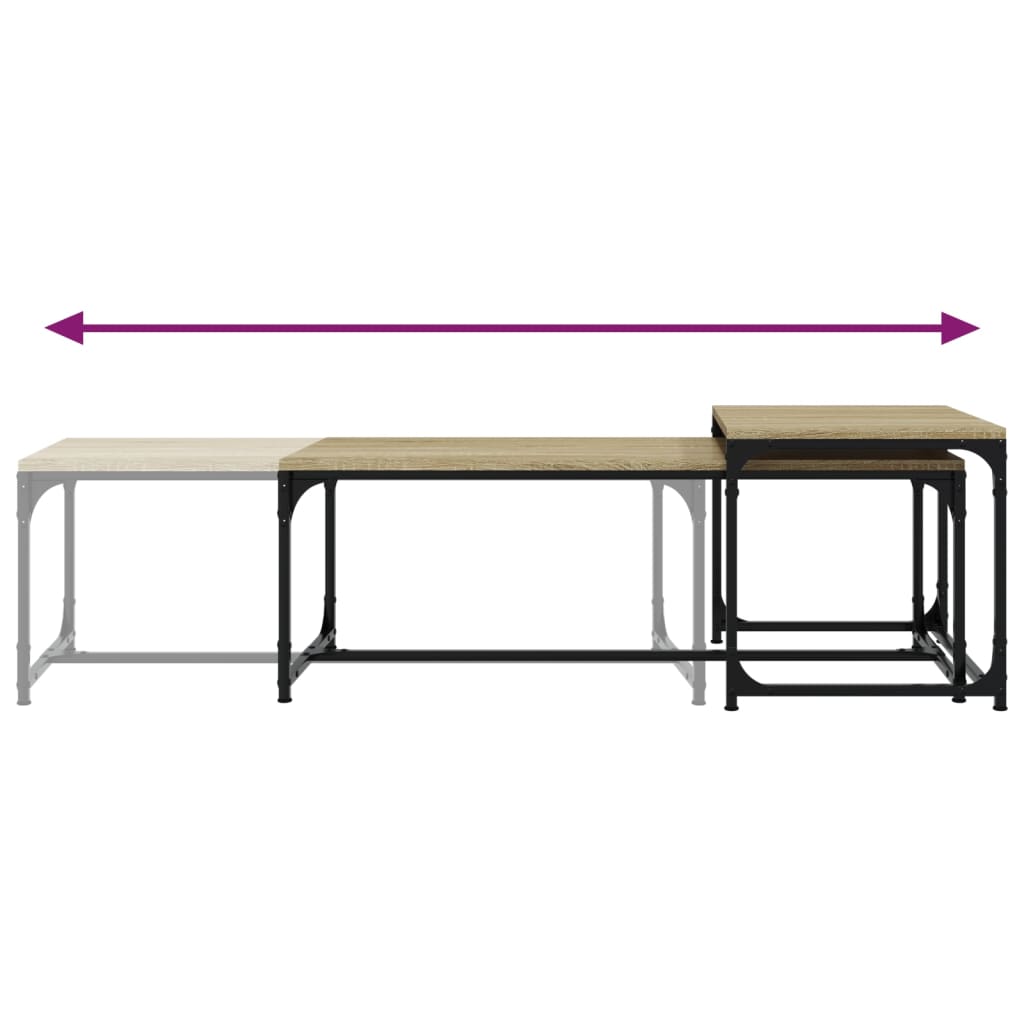 Salontafels 2 St Bewerkt Hout Kleurig