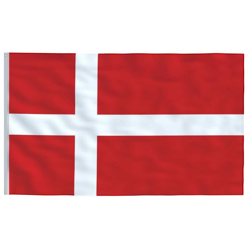 Vlag Met Vlaggenmast Denemarken 6,23 M Aluminium