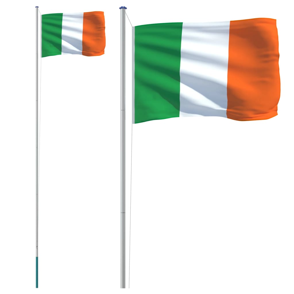 Vlag Met Vlaggenmast Ierland 6,23 M Aluminium