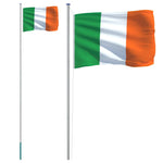 Vlag Met Vlaggenmast Ierland 6,23 M Aluminium
