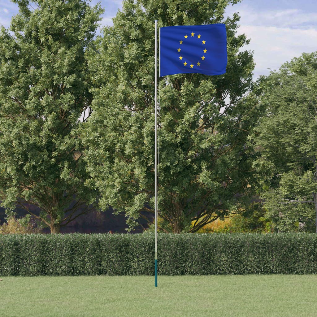 Vlag Met Vlaggenmast Europa 6,23 M Aluminium