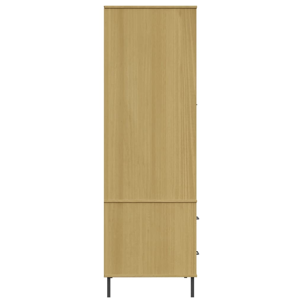 Kledingkast Metalen Poten Oslo 90X55X172,5 Cm Grenenhout