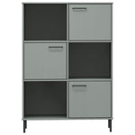 Boekenkast Met Metalen Poten Oslo 90X35X128,5 Cm Hout