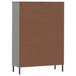 Boekenkast Met Metalen Poten Oslo 90X35X128,5 Cm Hout