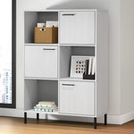 Boekenkast Met Metalen Poten Oslo 90X35X128,5 Cm Hout