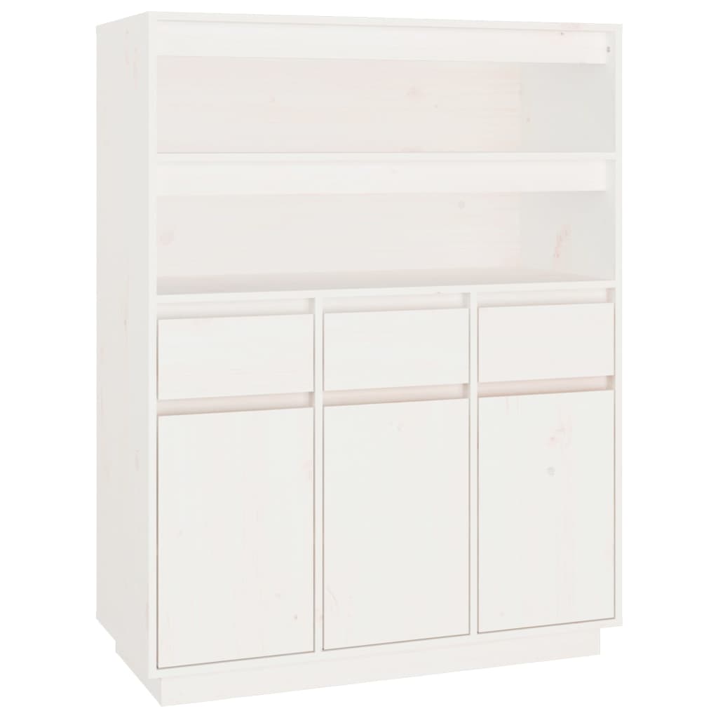 Hoge Kast 89X40X116,5 Cm Massief Grenenhout