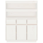Hoge Kast 89X40X116,5 Cm Massief Grenenhout