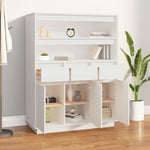 Hoge Kast 89X40X116,5 Cm Massief Grenenhout