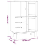 Hoge Kast Otta 85X43X125 Cm Massief Grenenhout