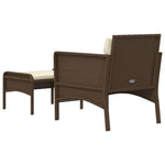 2-Delige Loungeset Met Kussens Poly Rattan
