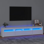 Tv-Meubel Met Led-Verlichting 180X35X40 Cm Wit