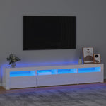 Tv-Meubel Met Led-Verlichting 180X35X40 Cm Wit