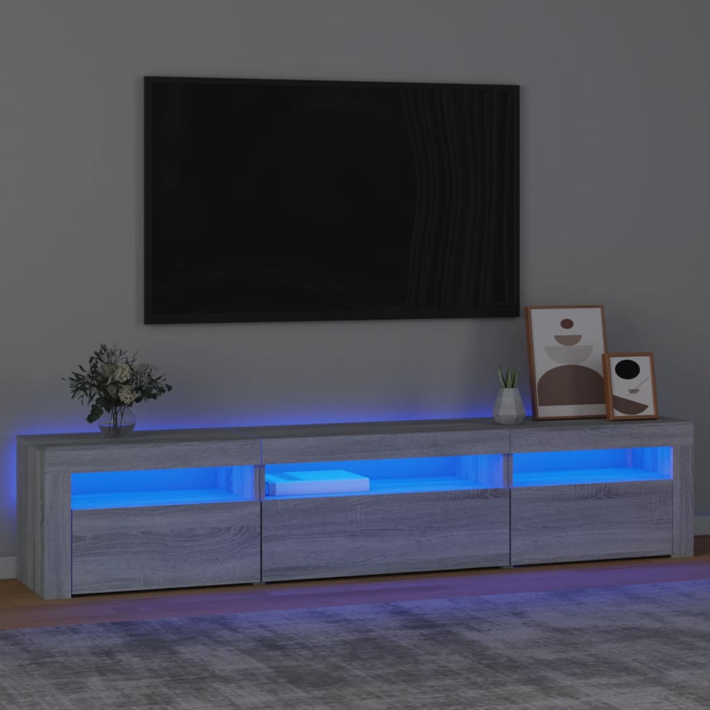 Tv-Meubel Met Led-Verlichting 240X35X40 Cm