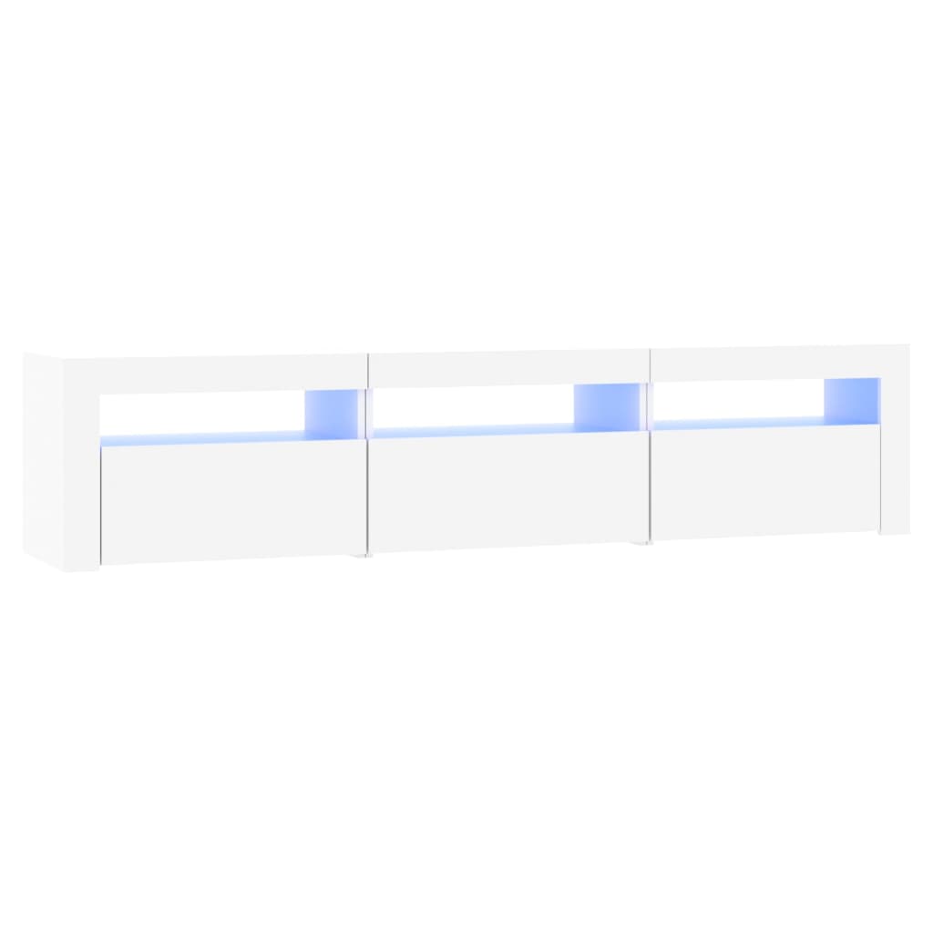 Tv-Meubel Met Led-Verlichting 180X35X40 Cm Wit
