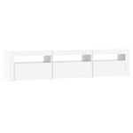 Tv-Meubel Met Led-Verlichting 180X35X40 Cm Wit