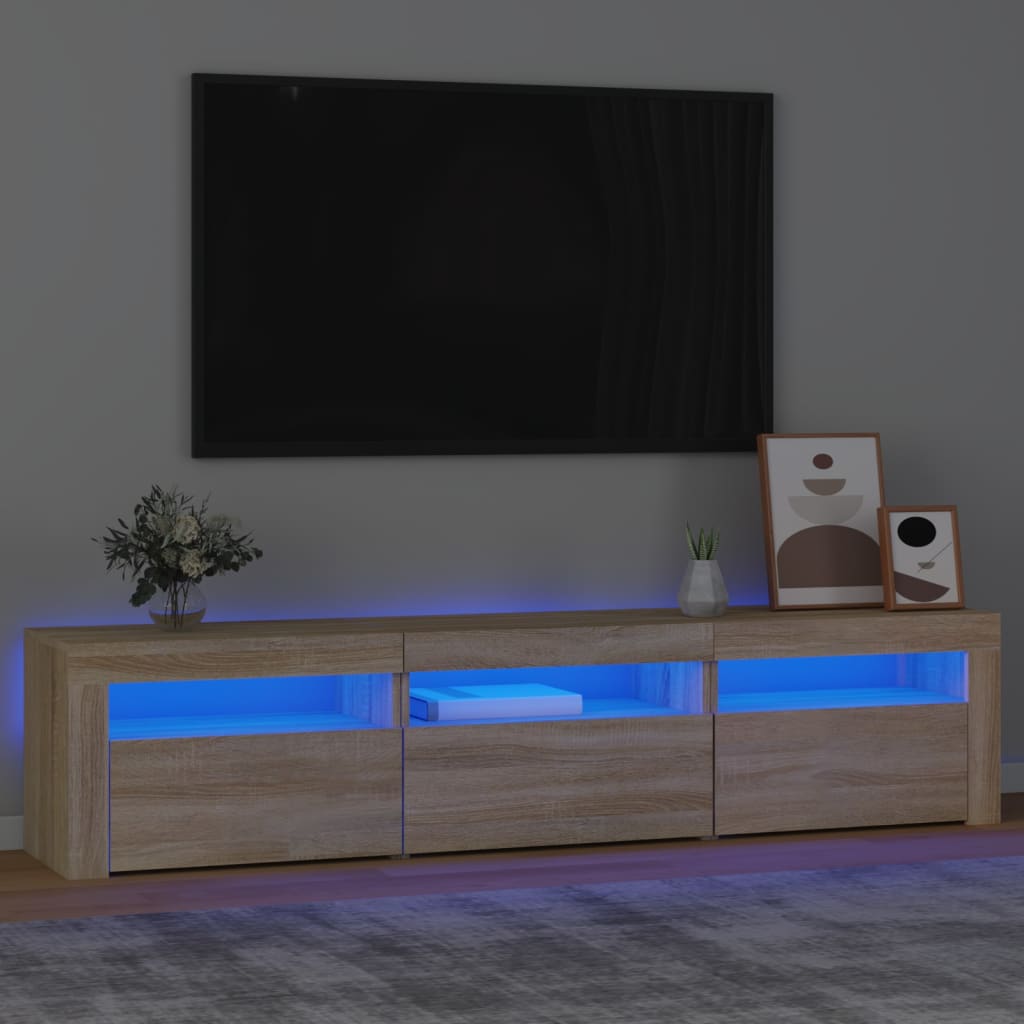 Tv-Meubel Met Led-Verlichting 240X35X40 Cm