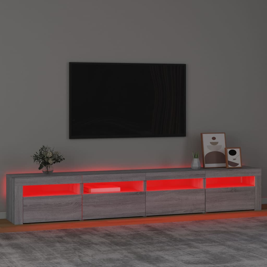 Tv-Meubel Met Led-Verlichting Eiken
