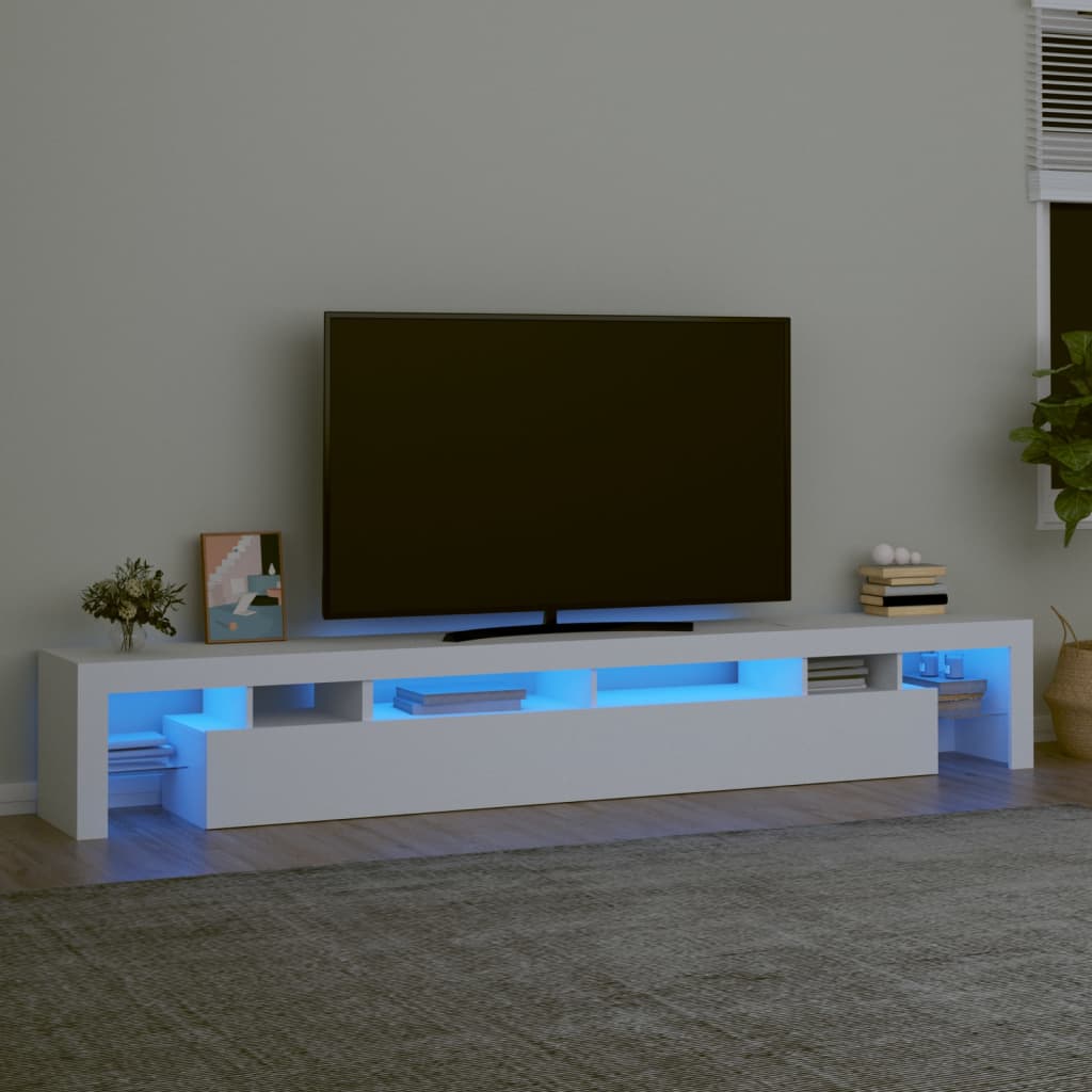 Tv-Meubel Met Led-Verlichting 200X36,5X40 Cm Eiken