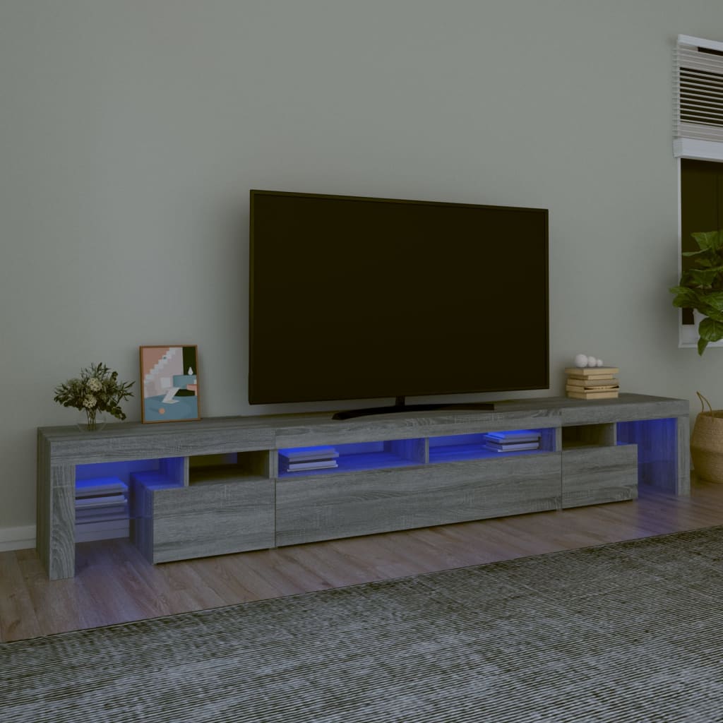 Tv-Meubel Met Led-Verlichting 230X36,5X40 Cm