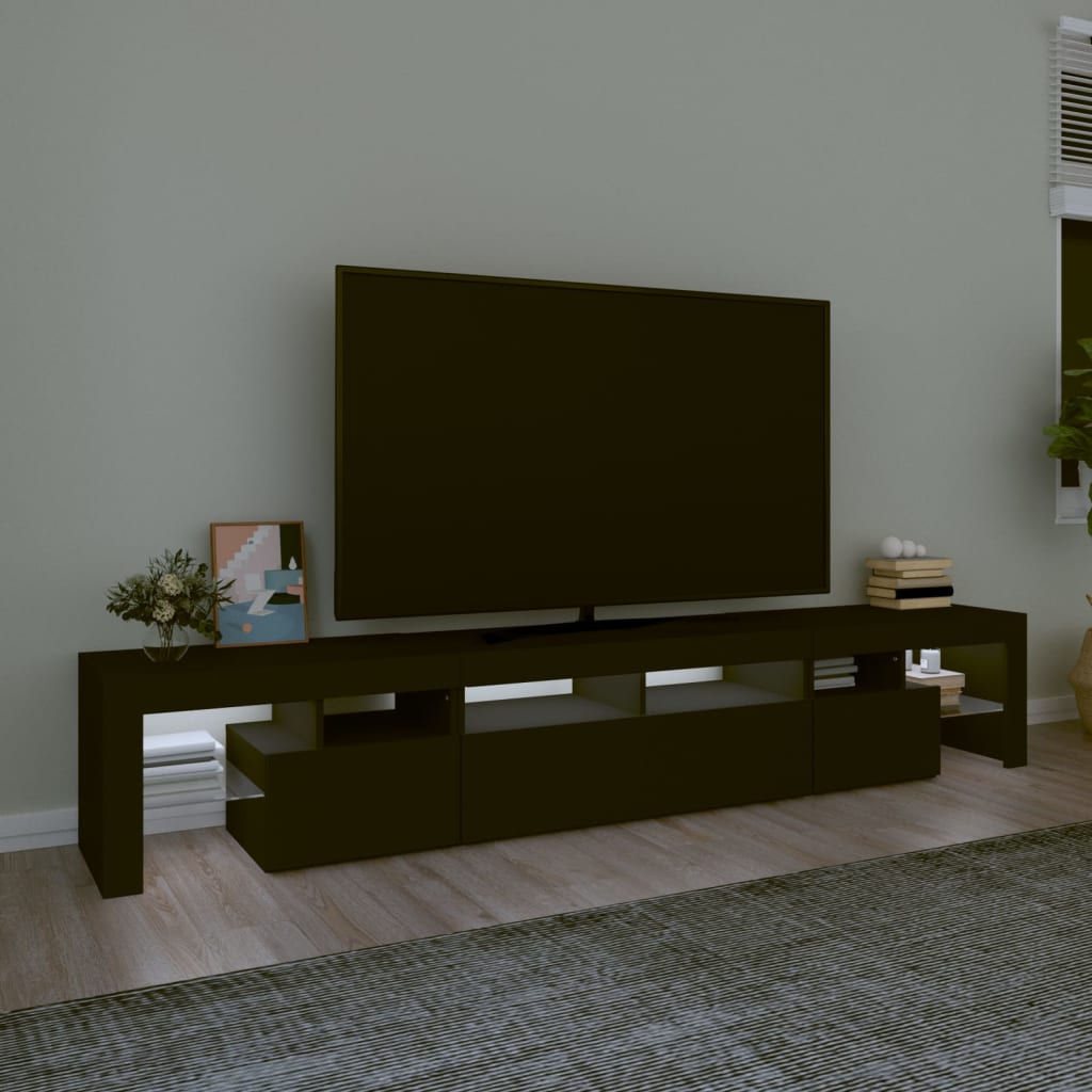 Tv-Meubel Met Led-Verlichting 230X36,5X40 Cm