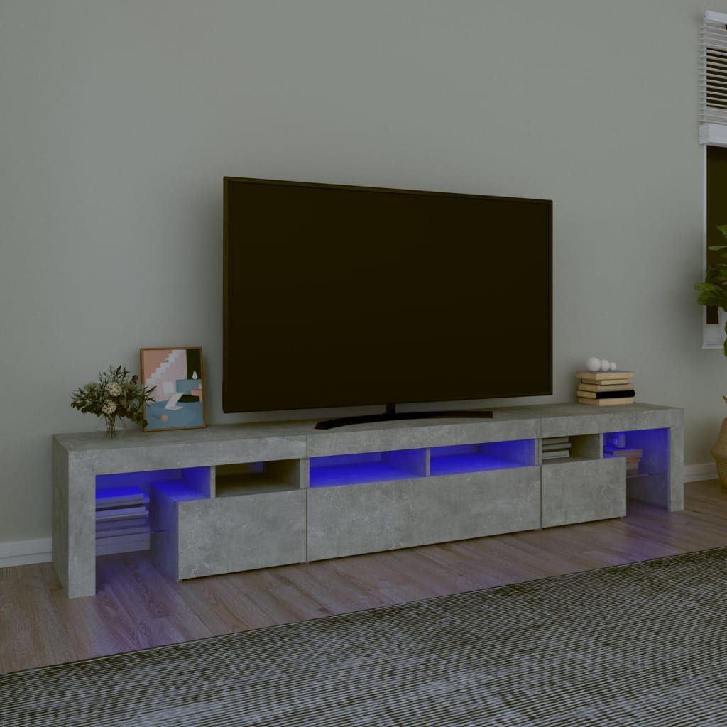 Tv-Meubel Met Led-Verlichting 200X36,5X40 Cm Eiken