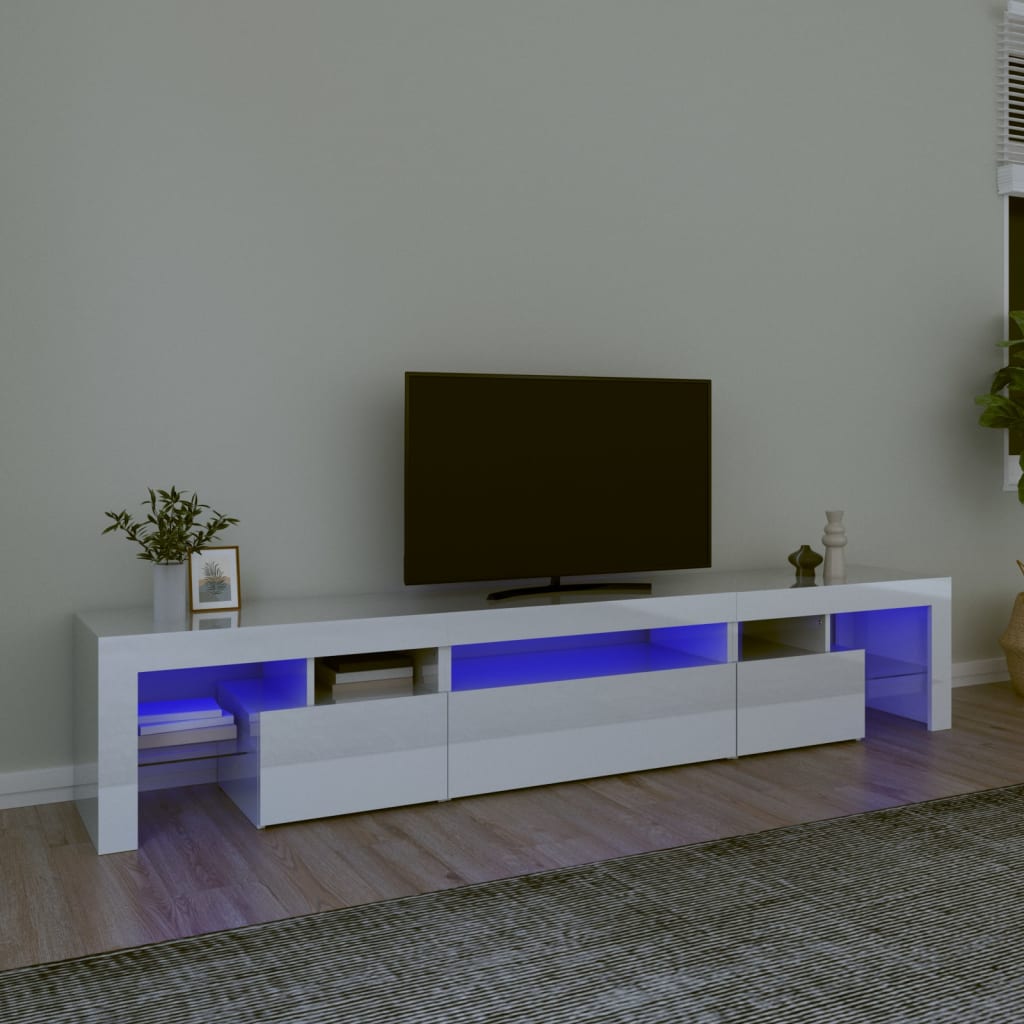 Tv-Meubel Met Led-Verlichting 230X36,5X40 Cm