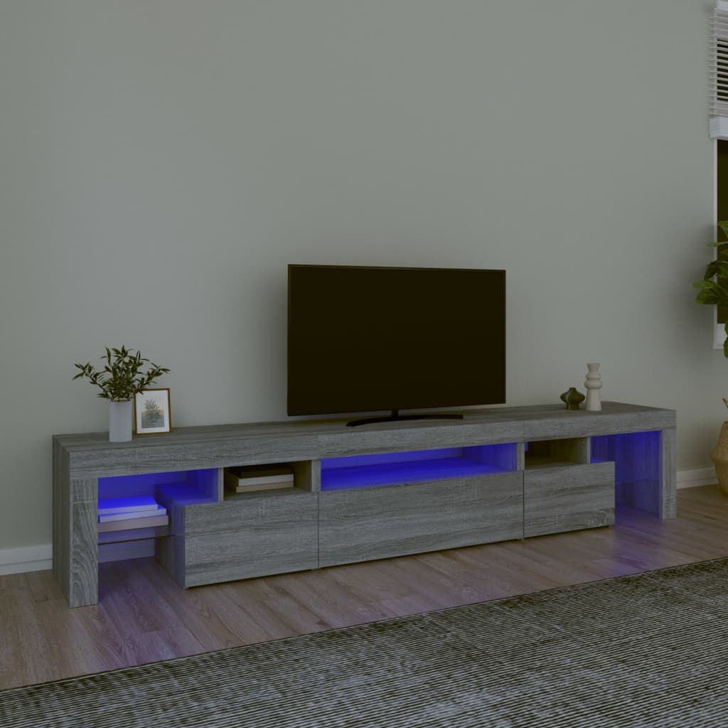 Tv-Meubel Met Led-Verlichting 230X36,5X40 Cm