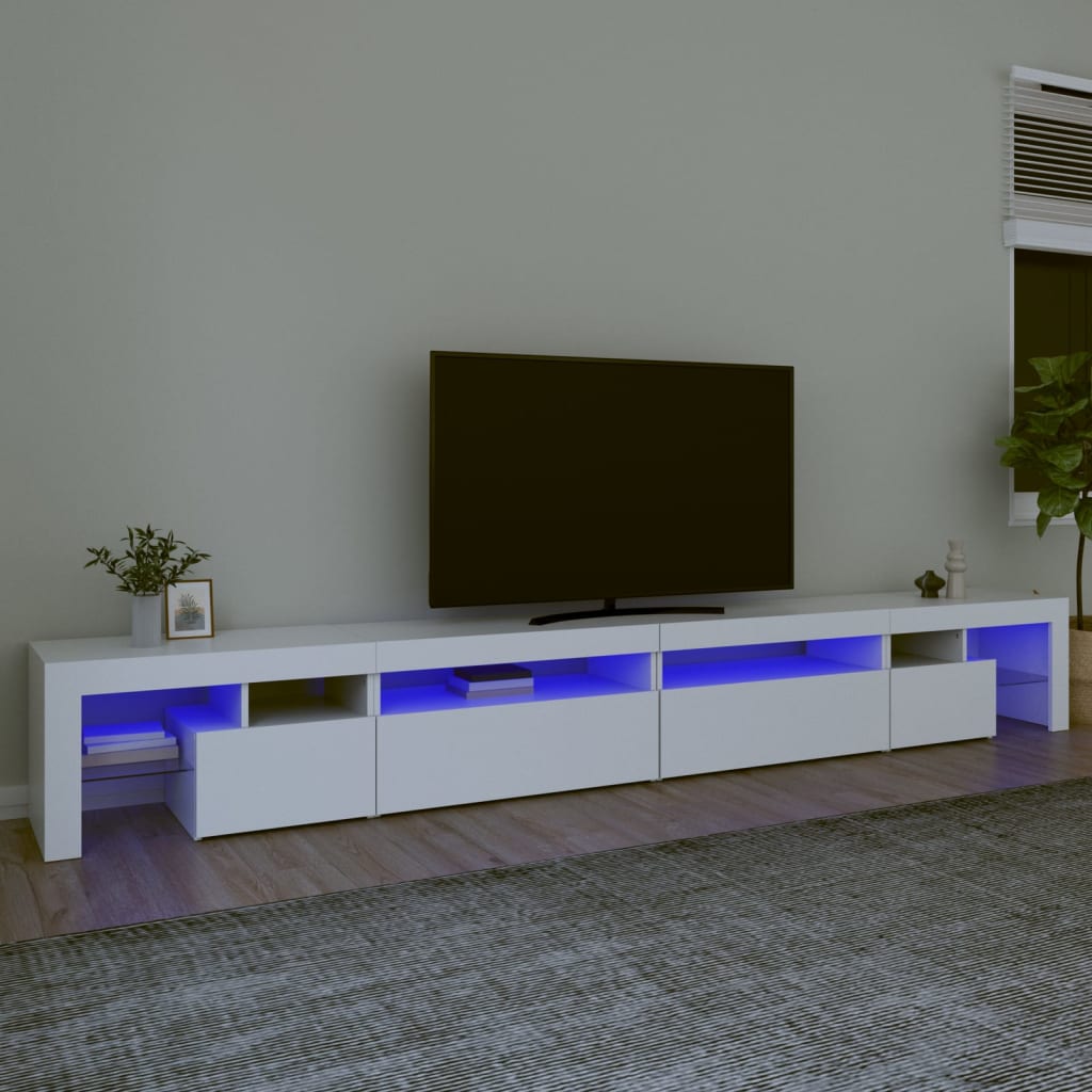 Tv-Meubel Met Led-Verlichting 200X36,5X40 Cm Eiken