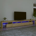Tv-Meubel Met Led-Verlichting 200X36,5X40 Cm Eiken