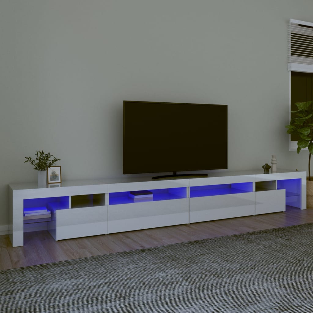 Tv-Meubel Met Led-Verlichting 200X36,5X40 Cm Eiken