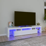 Tv-Meubel Met Led-Verlichting 200X36,5X40 Cm Eiken