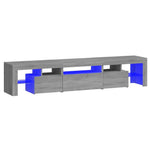 Tv-Meubel Met Led-Verlichting 200X36,5X40 Cm Eiken