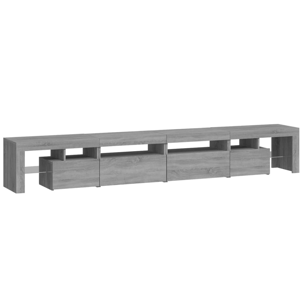 Tv-Meubel Met Led-Verlichting 260X36,5X40 Cm Eiken