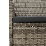 -Delige Loungeset Met Kussens Poly Rattan