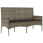 -Delige Loungeset Met Kussens Poly Rattan