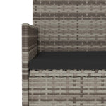 -Delige Loungeset Met Kussens Poly Rattan
