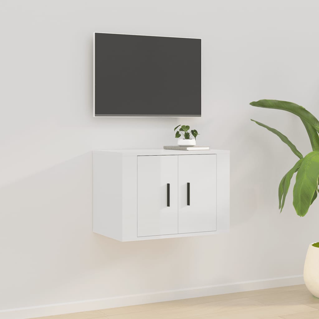 Tv-Wandmeubel 57X34,5X Hoogglans Wit