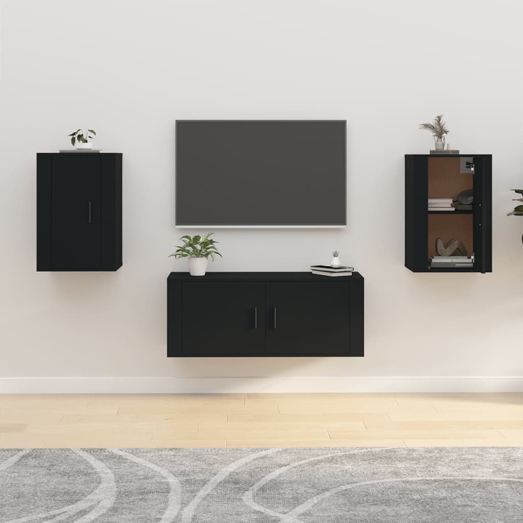 Tv-Wandmeubel 57X34,5X Zwart