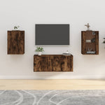 Tv-Wandmeubel 40X34,5X Kleurig Gerookt Eiken
