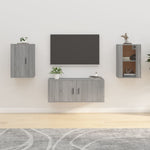 Tv-Wandmeubel 57X34,5X Eikenkleurig Grijs Sonoma
