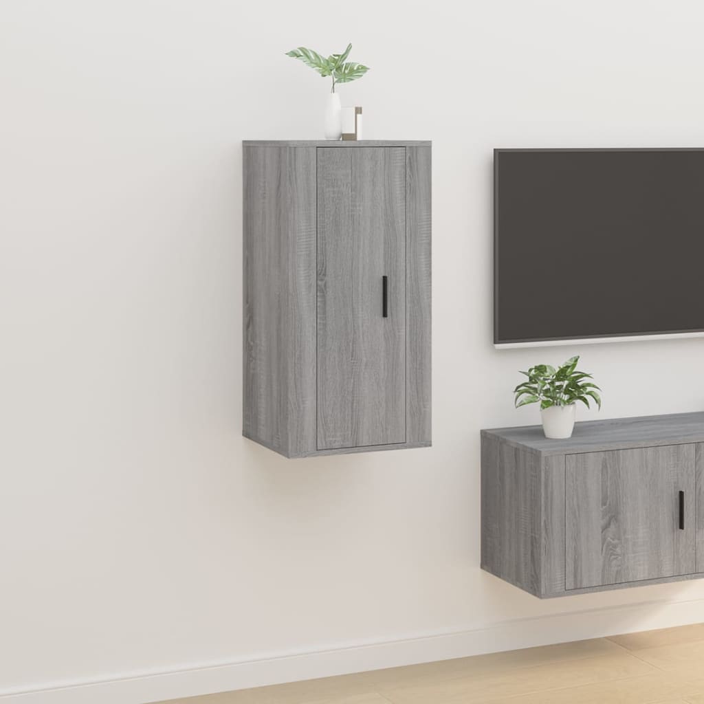 Tv-Wandmeubel 57X34,5X Eikenkleurig Grijs Sonoma