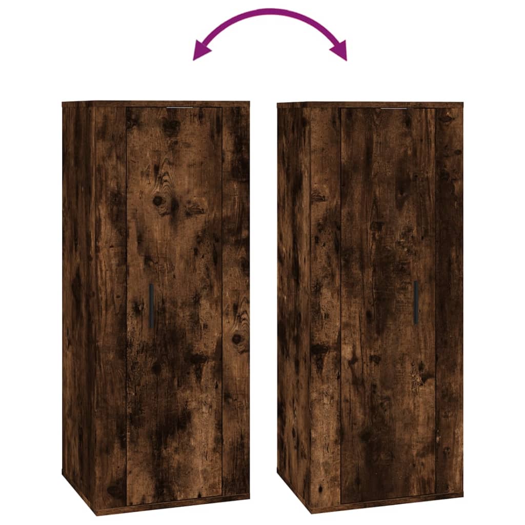 Tv-Wandmeubel 40X34,5X Kleurig Gerookt Eiken