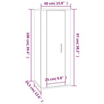 Tv-Wandmeubel 40X34,5X Bruin Eikenkleur
