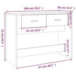 Wandtafel 100X39X75 Cm Bewerkt Hout