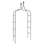 Tuinbogen 2 St 120X38X260 Cm Staal Zwart